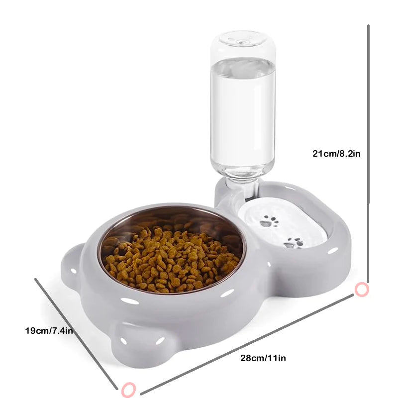 Gamelle 2-en-1 eau & croquettes